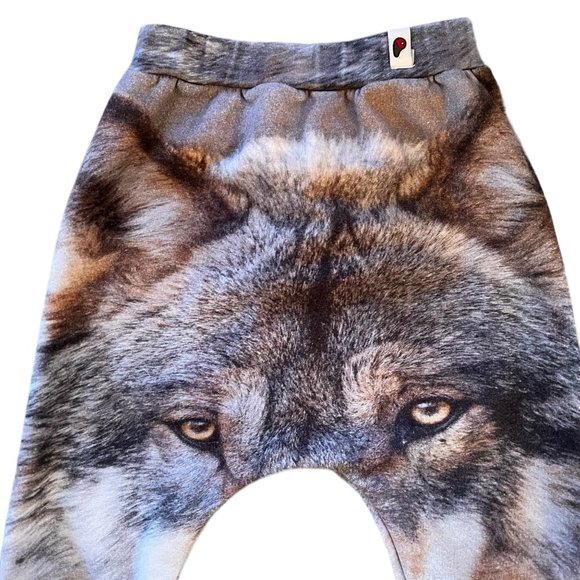 Popupshop All Over Wolf Print Drop Joggers 116 - Picture 3 of 6